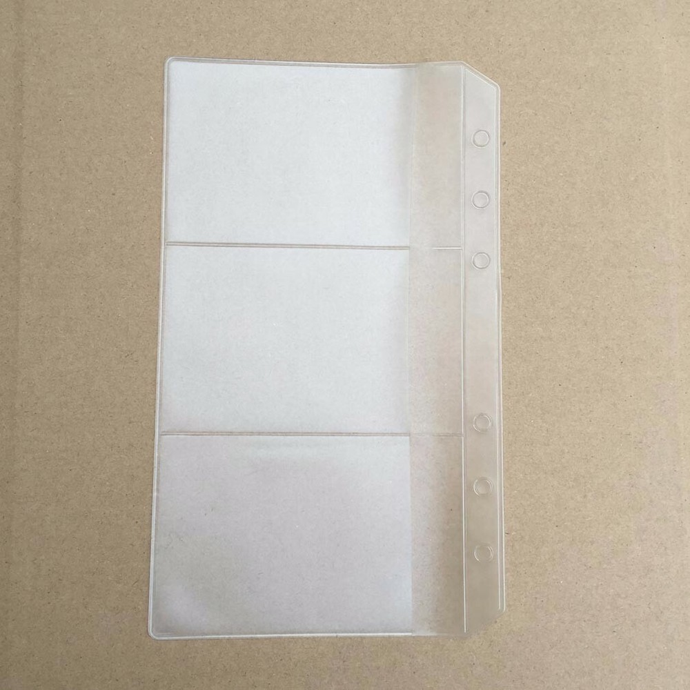 A6 3 Slots Plastic Envelope Document Card Storage Insert Refill Organiser #JP