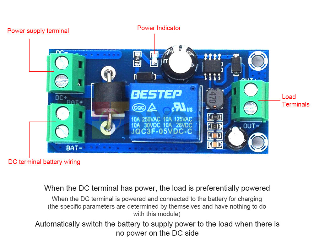 Power failure automatic switching standby battery UPS Controller Board DC5V-48V