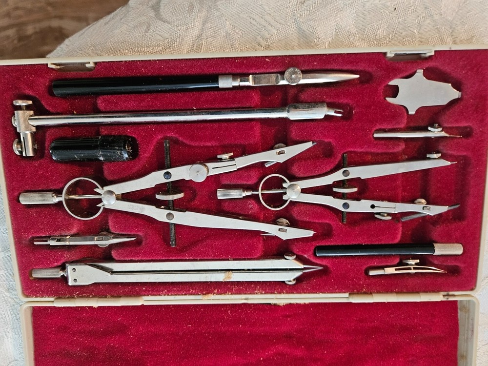 4 VINTAGE Berger,ALVIN, Germany Architect Set Drawing Drafting ToolS TRACING