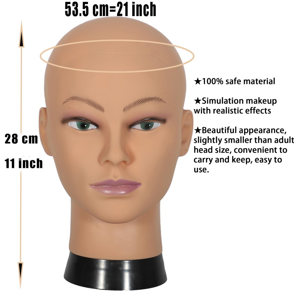 Mannequin Head Stand Wig Training Head w/ Clamp