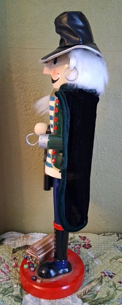PIRATE NUTCRACKER w/ Peg Leg & Hat UNIQUE 22" DECORATION