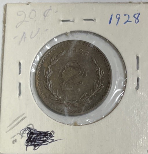 1928 Mexico 2 Centavos