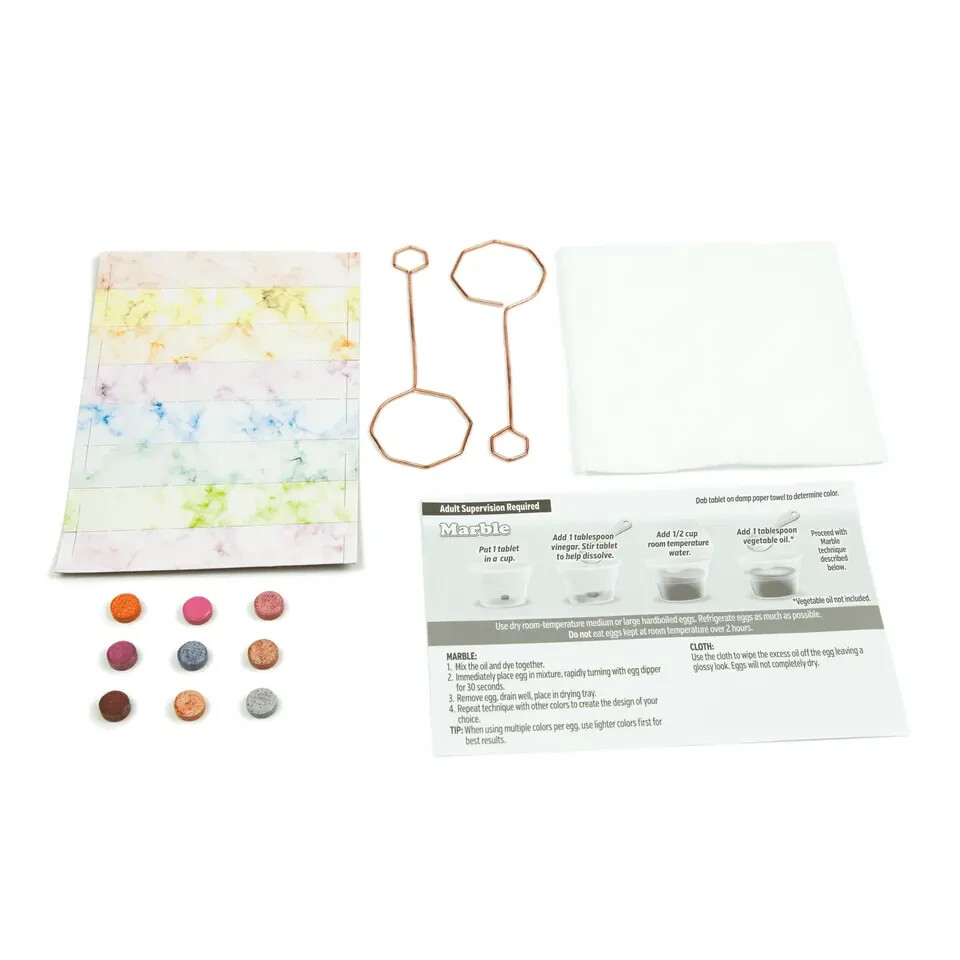 Paas (2-PACK) Marble Egg Decorating Kit - 18 Dye Tabs 32 Egg Stands - NEW