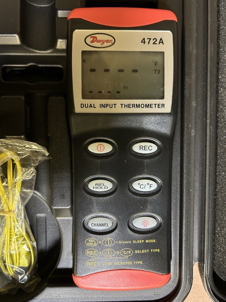 Dwyer 472A Dual Input Thermocouple Thermometer.