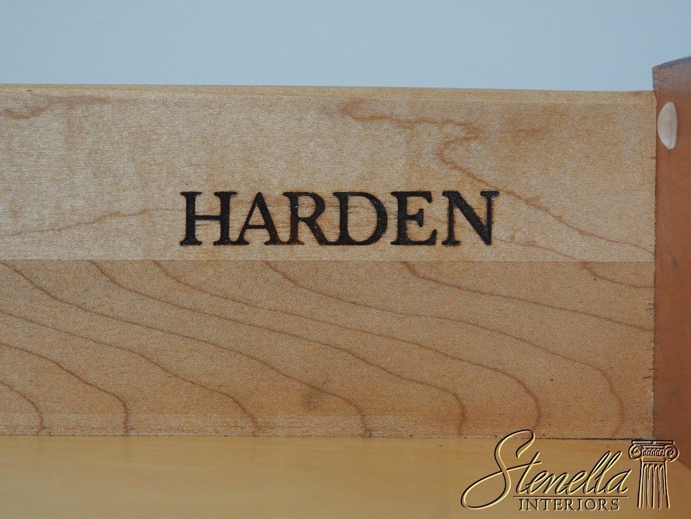 71992: HARDEN Marble Top Cherry 1 Drawer Console Serving Table