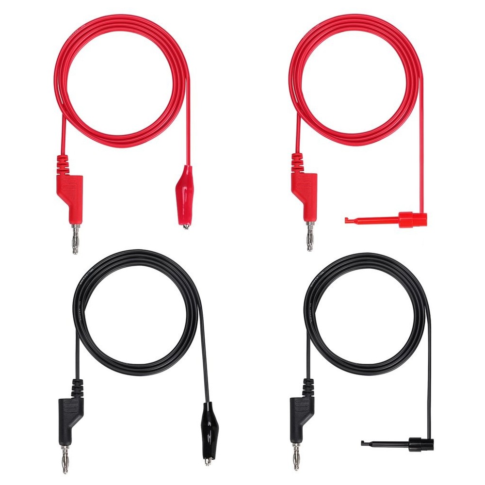 Sumnacon Multimeter Test Lead Set - Stackable Banana Plug to 3.3Ft/1M, Black