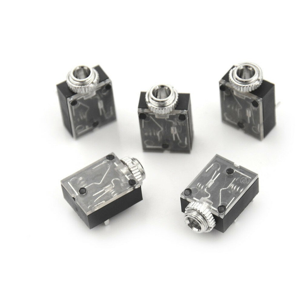 20 Pcs 5 Pin 3.5mm Audio Mono Jack Socket PCB Panel Mount for Headphone A