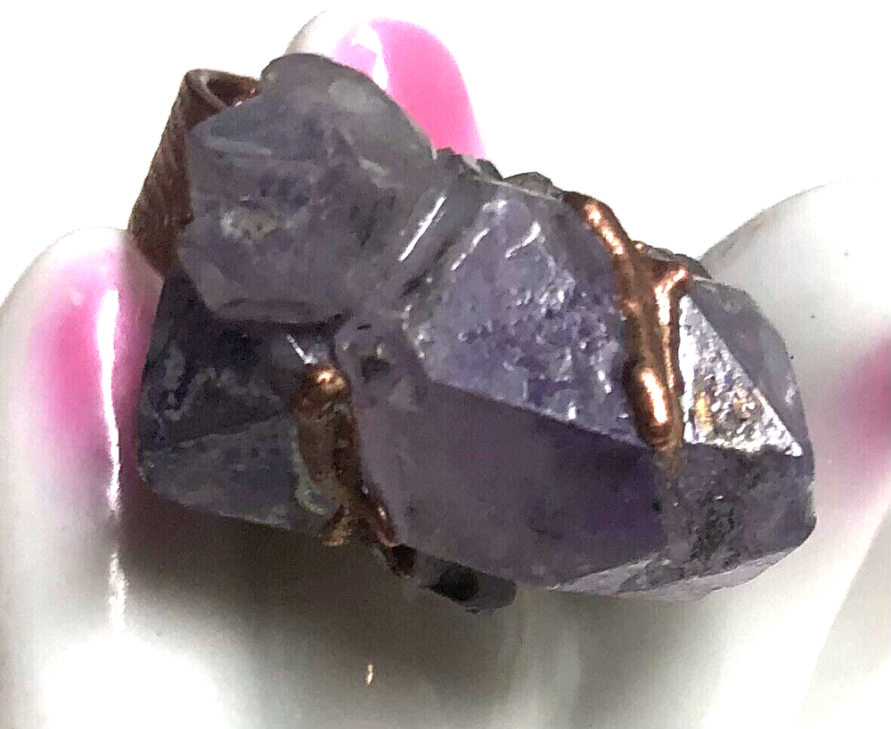 Artisan PURPLE DRUZY QuARTZ & Copper Ring