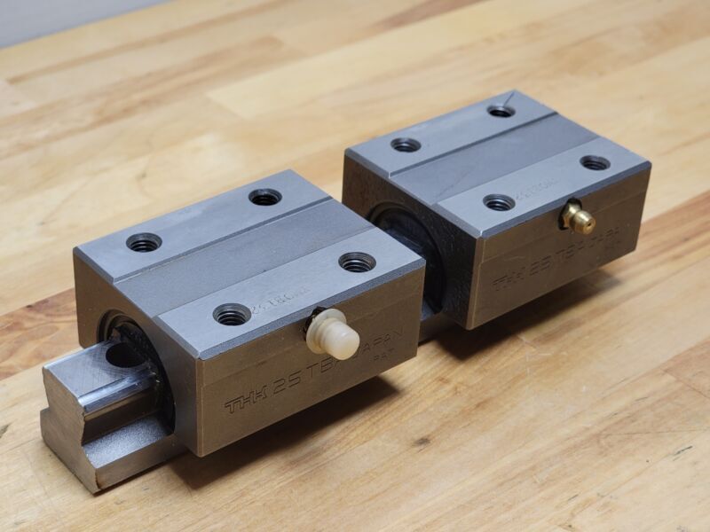 THK NSR25TBA, 8" Linear Rail with 2 Bearing Blocks