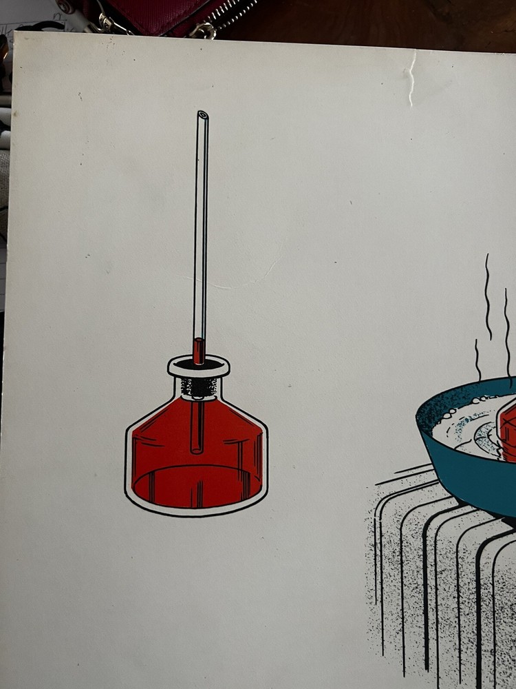 VINTAGE A.J. Nystrom Elementary science chart Heat chart 24 x18.5