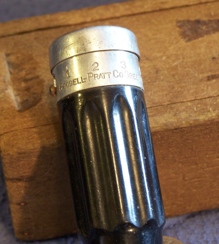 Goodell Pratt No 188A Bakelite handle Push drill Automatic drill with 6 bits
