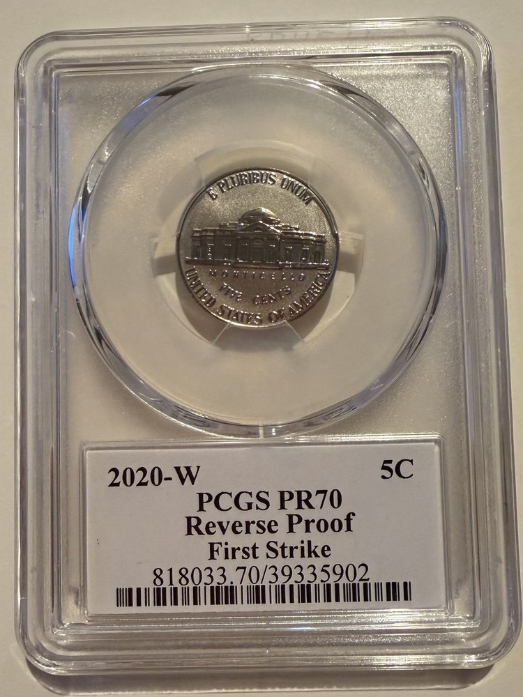 2020-W 5C PCGS PR70 REVERSE PROOF First Strike