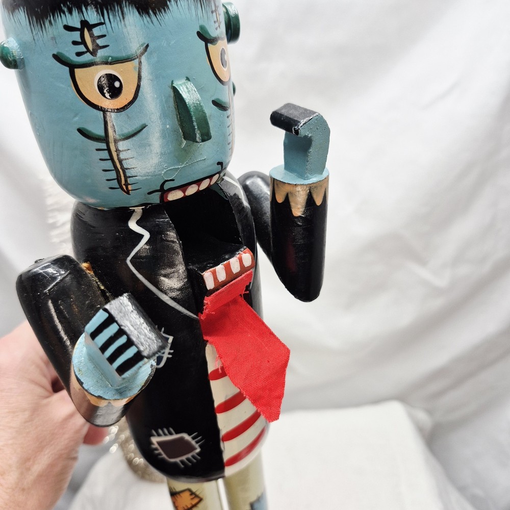13.5” Wooden Nutcracker - Frankenstein - multicolored