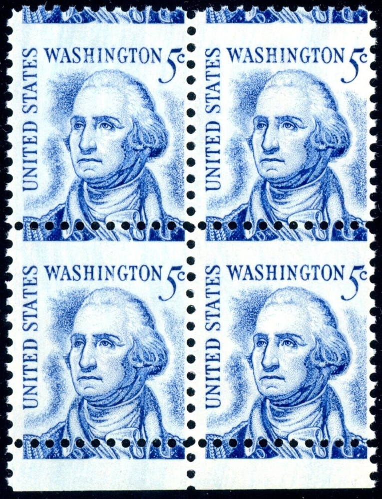 EFO 1283B MARGIN BLK/4 MISPERFED THRU WASHINGTON'S SHOULDERS