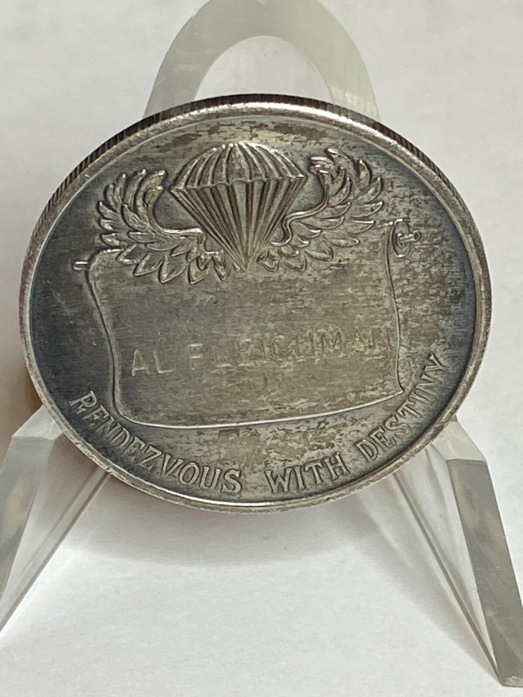 Signed 101st Airborne Division Vietnam Silver Toned version Army Challenge Coin