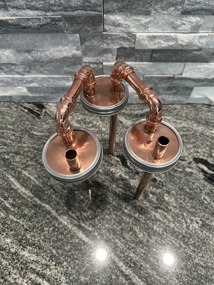 CoProof 1/2” Tandem Mason Jar Thumpers for Wide Mouth Half Gallon Mason Jar A16