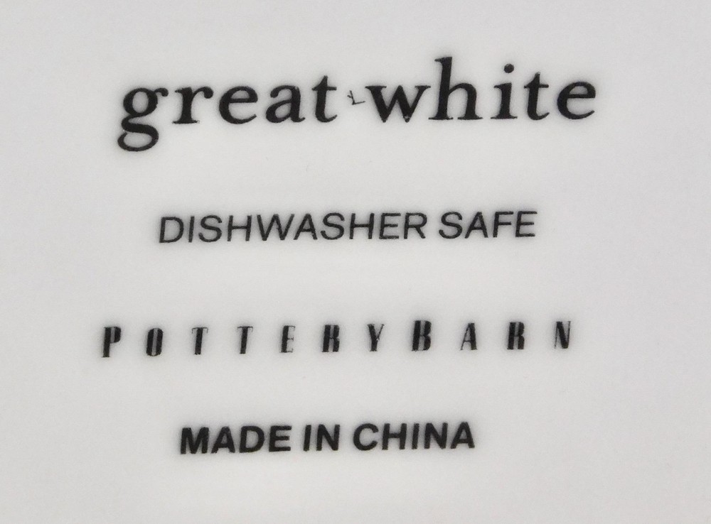 Pottery Barn "Great White" large White Porcelain Pitcher