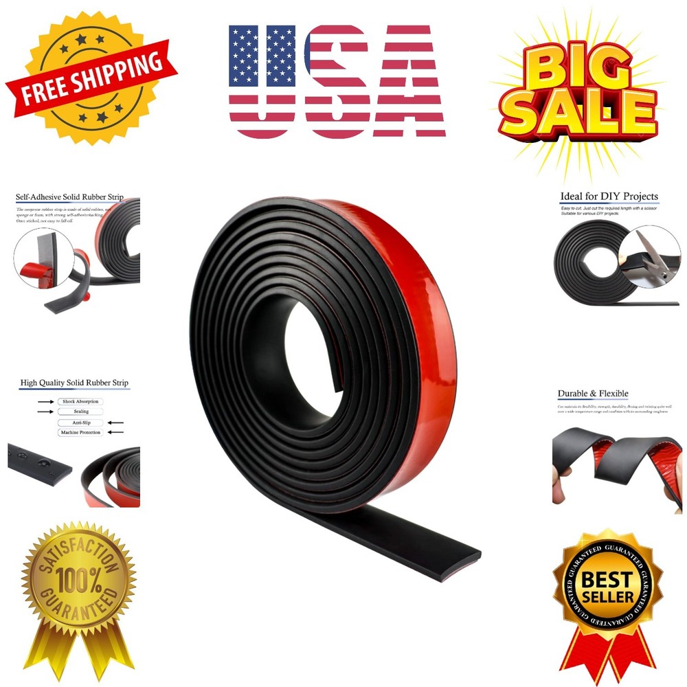 Neoprene Rubber Strips Self Adhesive Solid Rubber Sheets, Rolls & Strips for ...