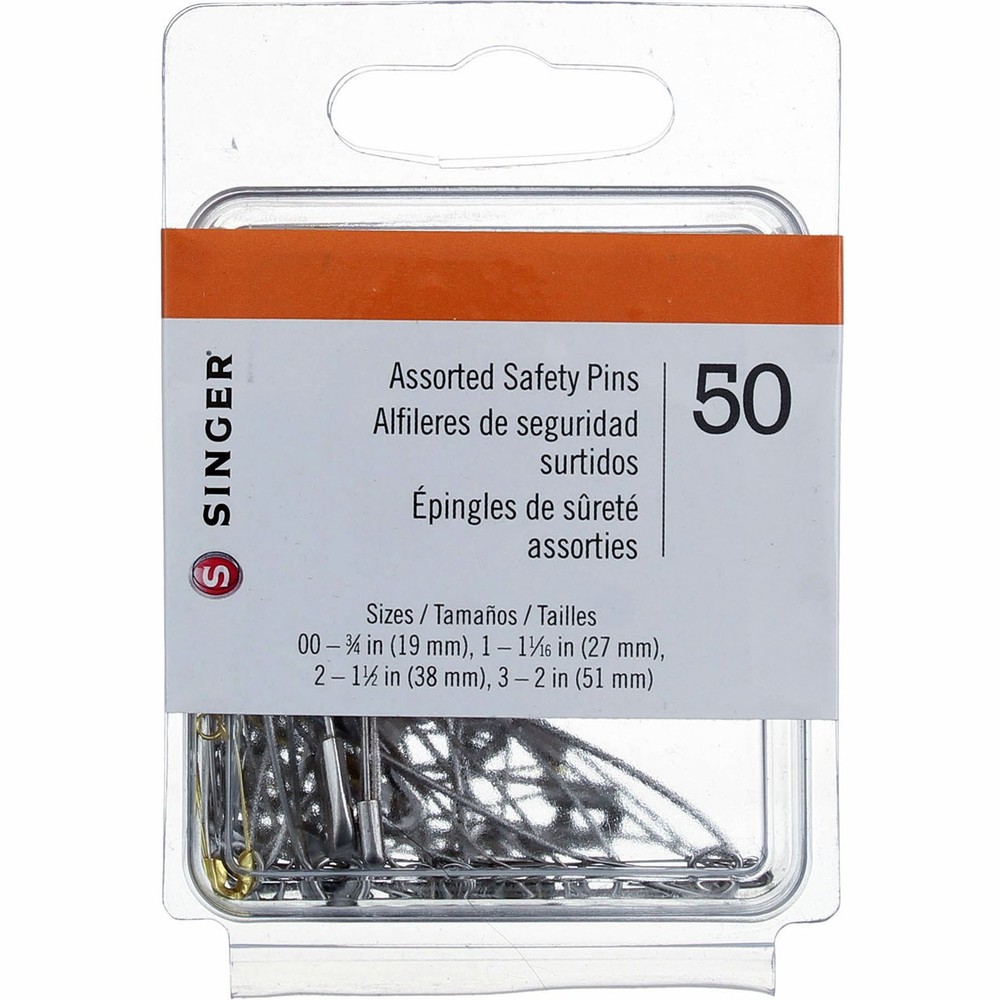 6 Pack Singer Assorted Assorted Safety Pins, 50 Ct