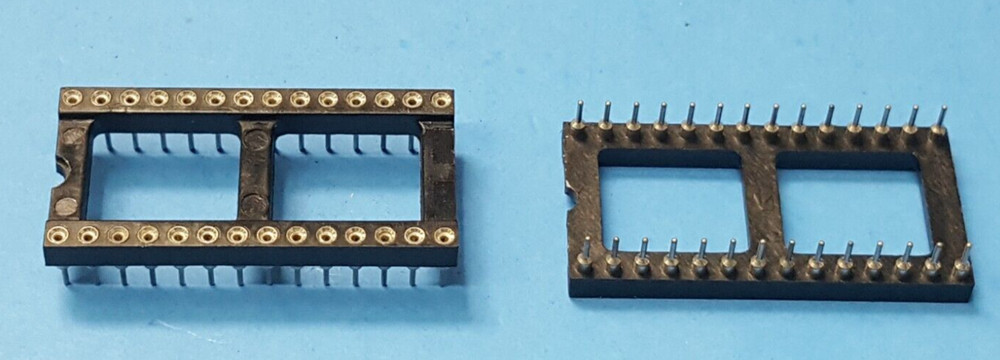 (6 PCs) IC SOCKET , 28 PINs , MACHINE SCREW, OPEN FROME