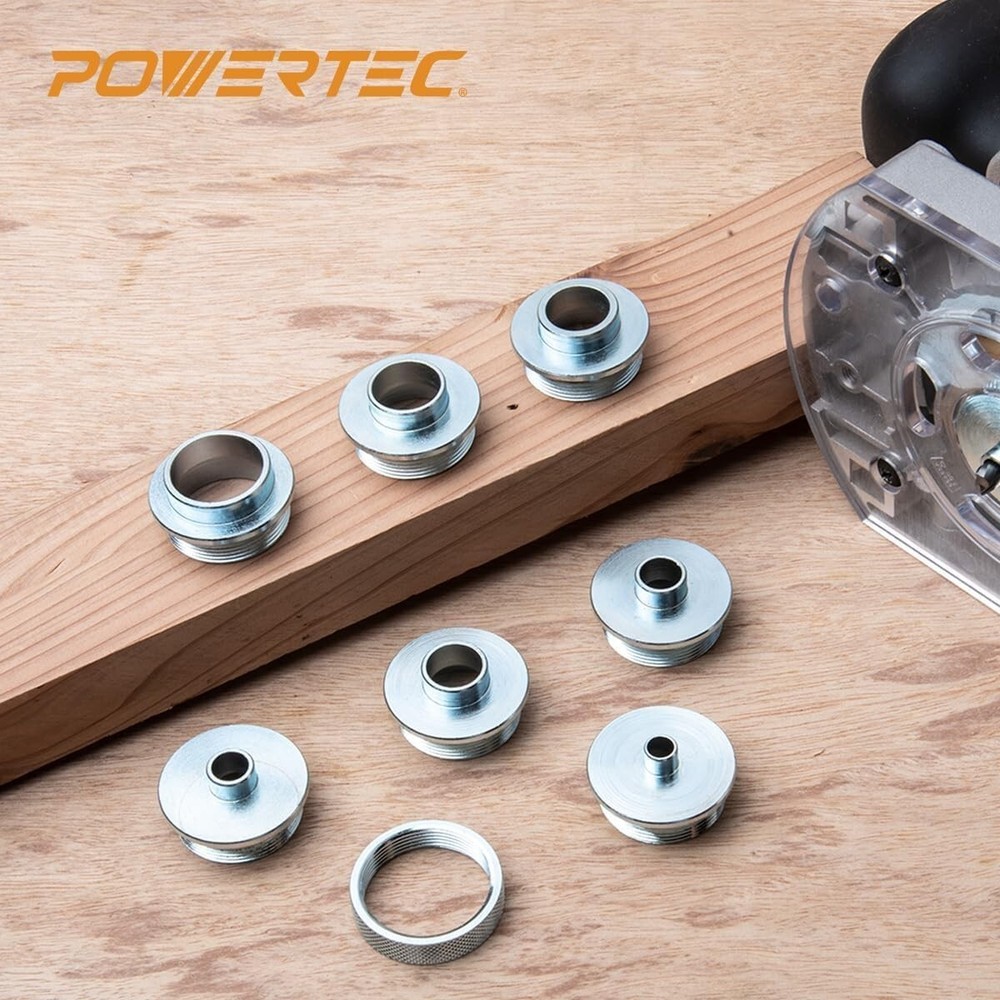 Durable Router Template Guides with Carrying Case - 8 Sizes for Custom Projects