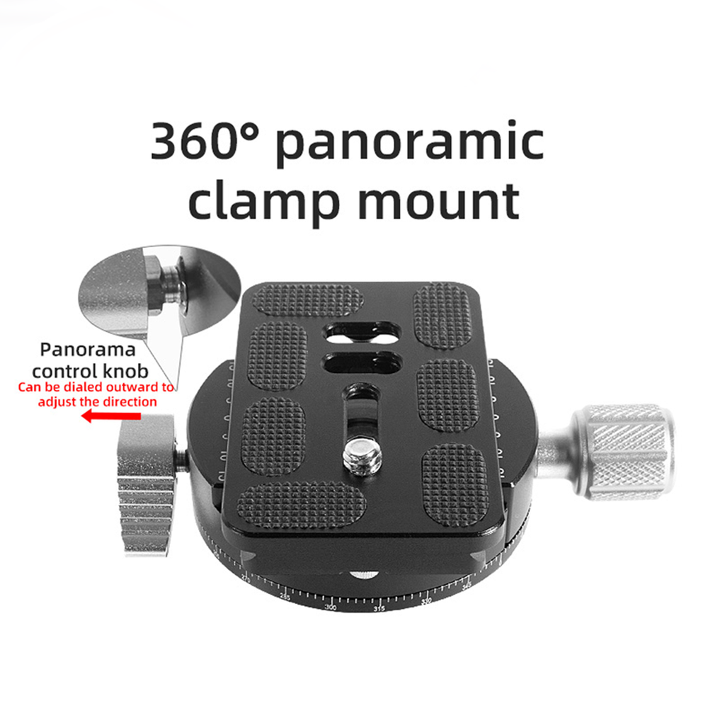 55mm Low center gravity tripod panoramic head With Quick Release Plate for DSLR