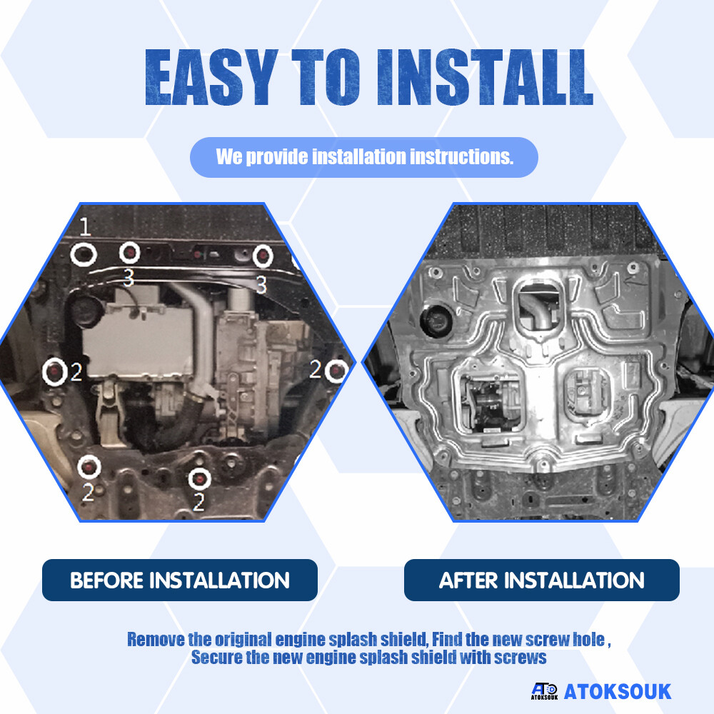 Thick Engine Splash Shield For Volvo XC90 2017-2024 Front Engine Guard Hard