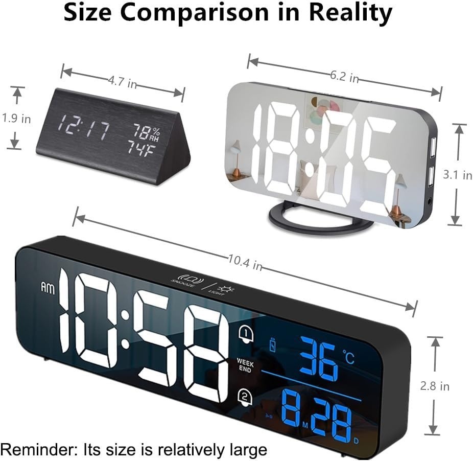Digital Home Led Table Desk Clock With Calendar Temperature Clock