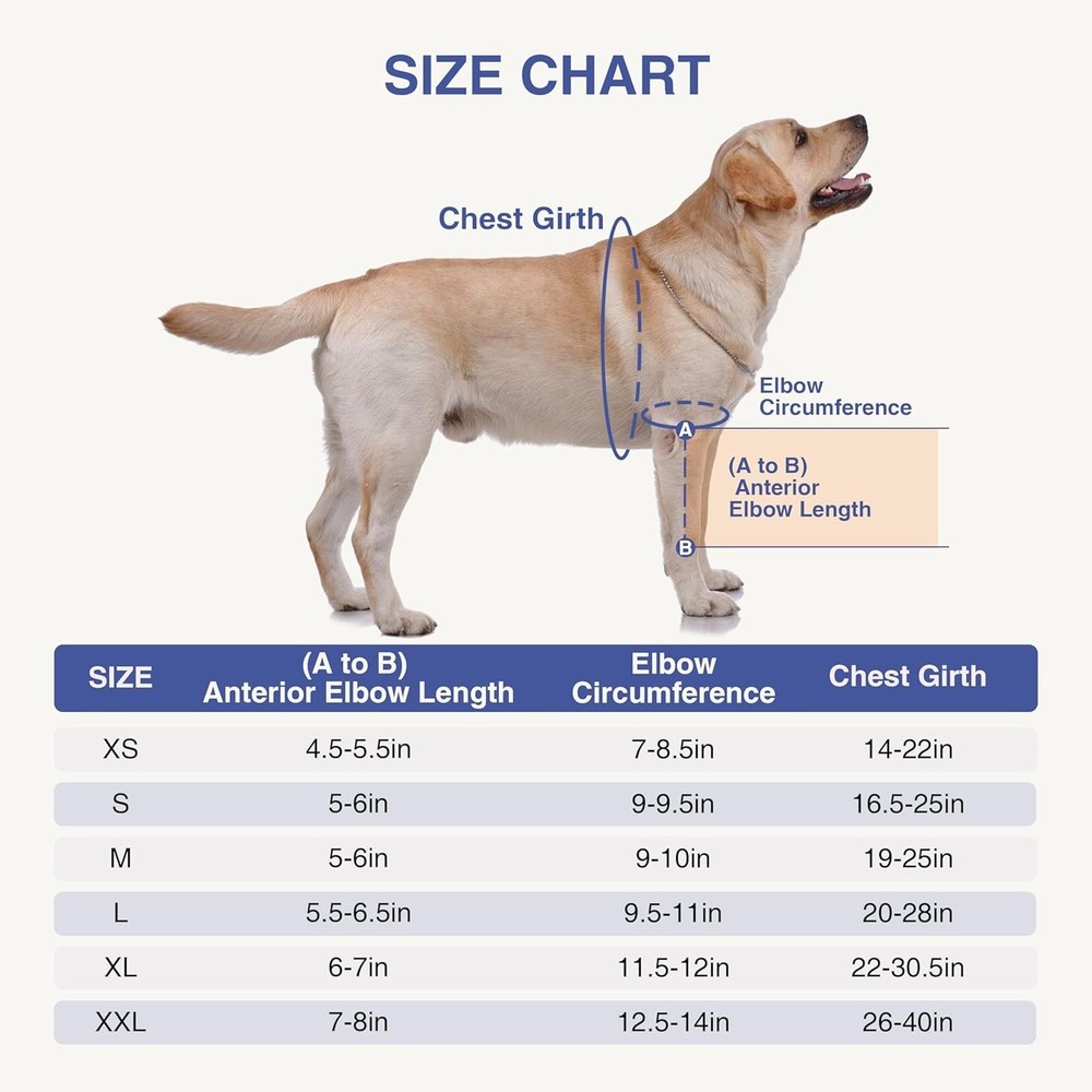 Dog Elbow Brace & Protector, Front Leg Support Sleeve for Arthritis (XL)