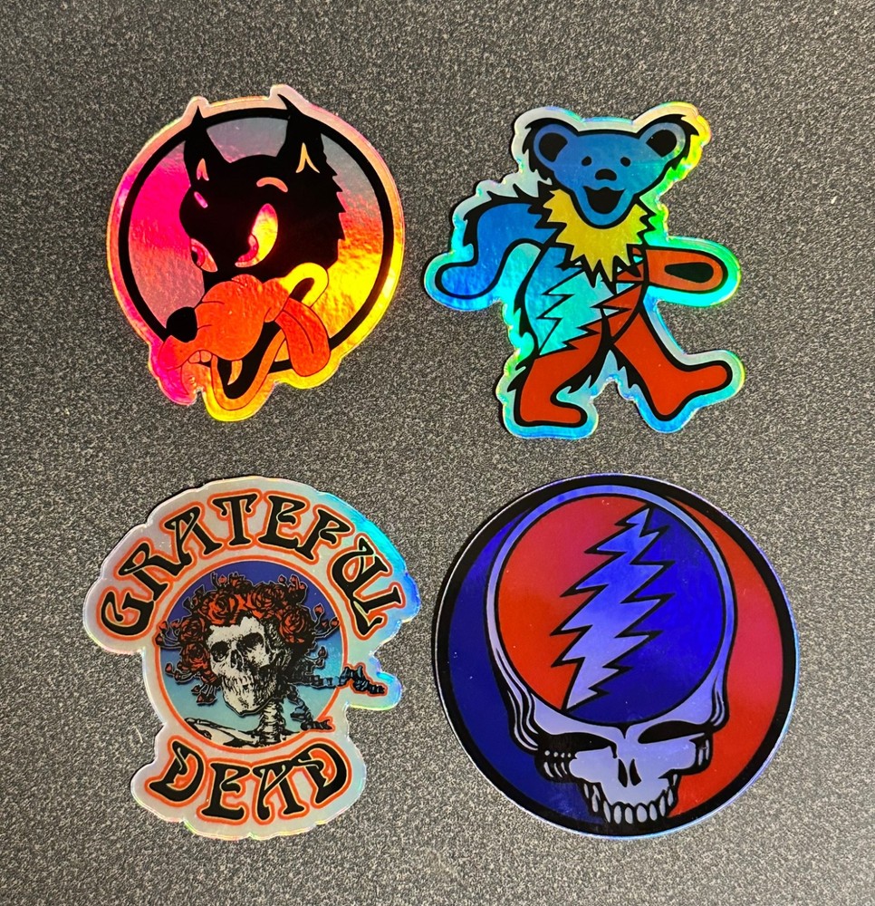 NEW! Grateful Dead - 3” Prismatic Sticker Four Pack