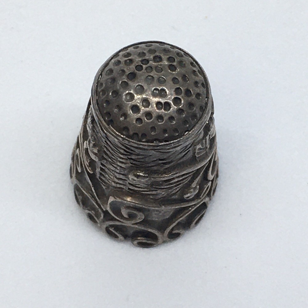 Antique Sterling Silver Thimble 1920s ICUAL Mexico