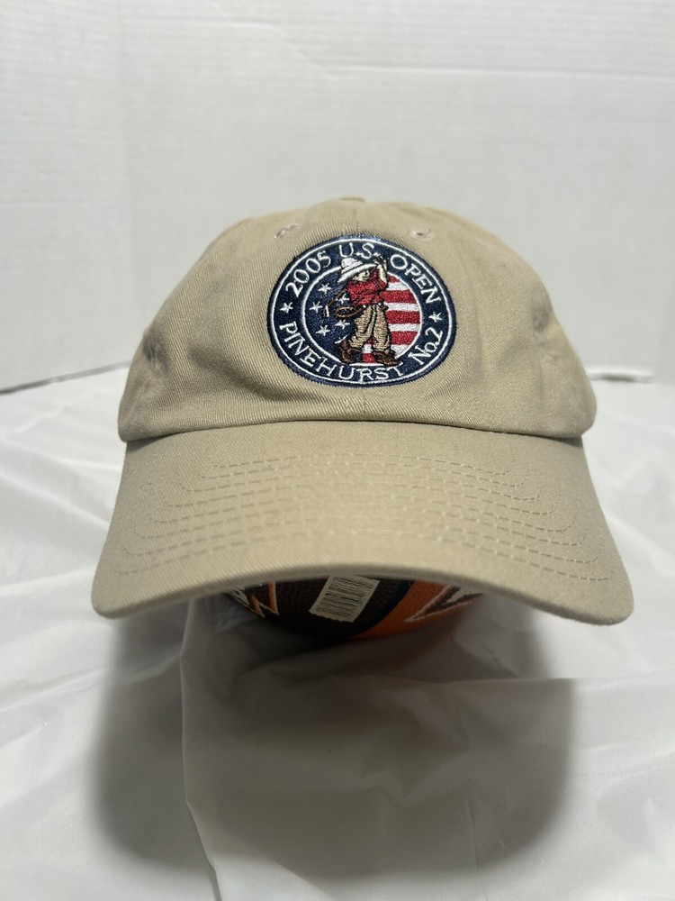 US Open Pinehurst 2005 Golf Khaki Baseball Cap Hat  Adjustable
