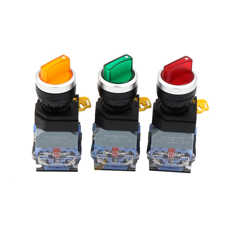 22mm Deck Band Channel Rotary Switch Selector With Knob LED Illuminated