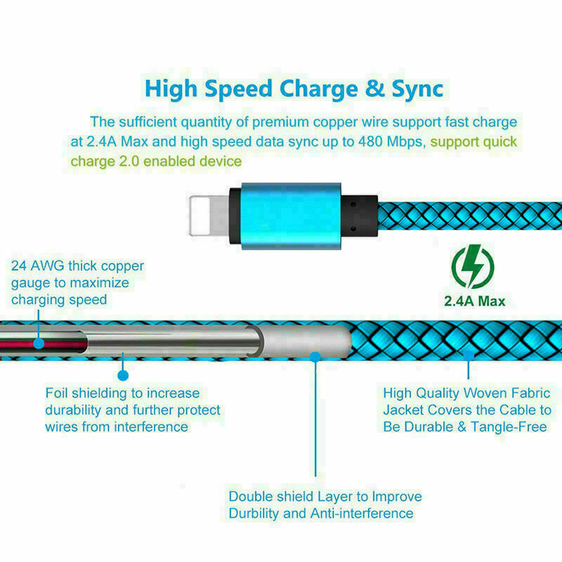 LOT 3/6/10Ft Micro USB 3.0 Fast Charger Data Sync Cable Cord LG HTC Android