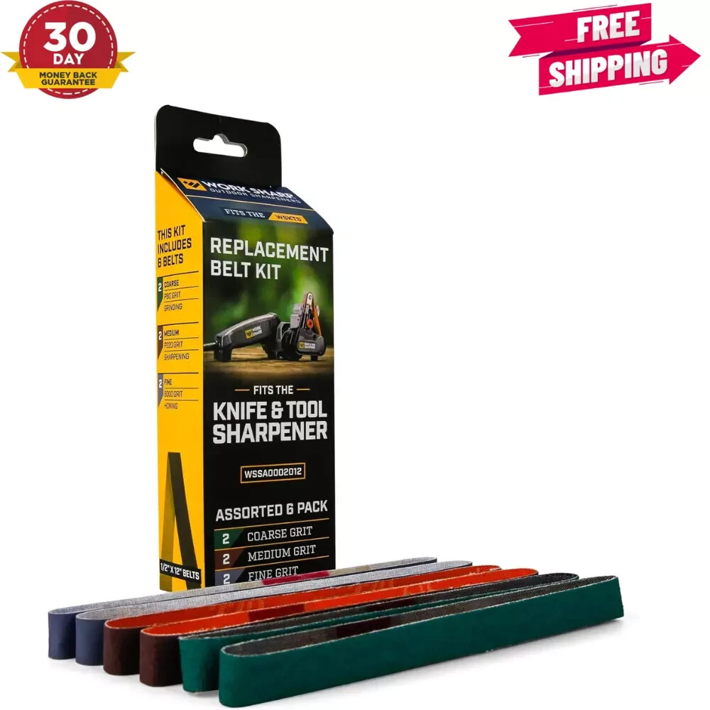 Work Sharp Knife & Tool Sharpener Belt Kit (WSKTS)NEW Premium Grade Long Lasting