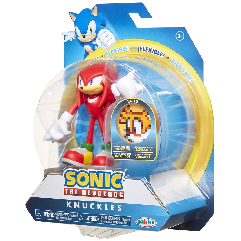 Sonic The Hedgehog 4" Knuckles Action Figure 4 Inch,