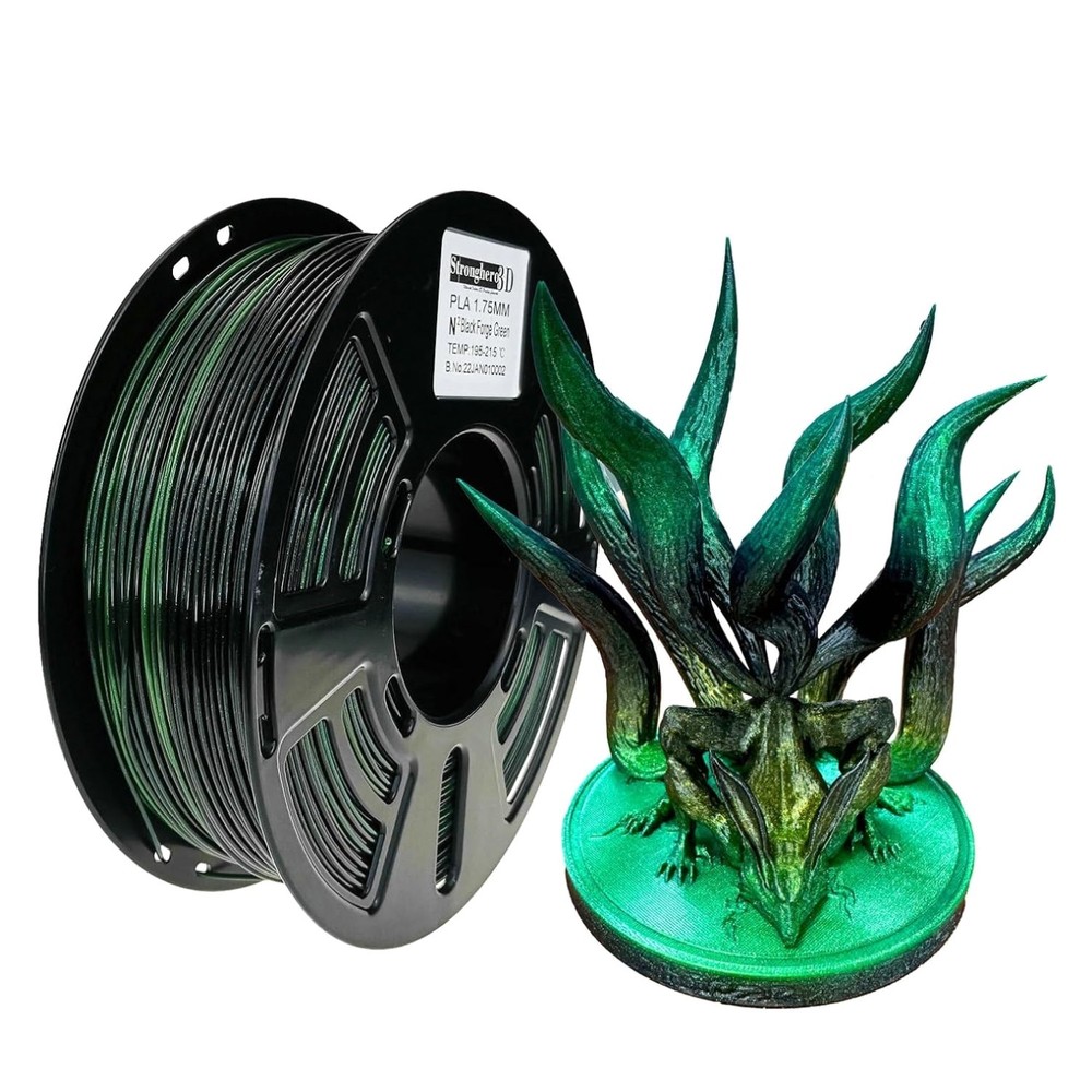 Color Changing Galaxy Starly Green Black PLA