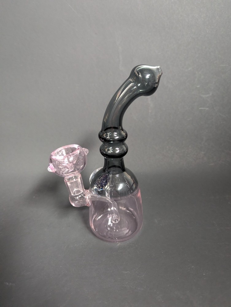 7 " pink Glass Water Pipe