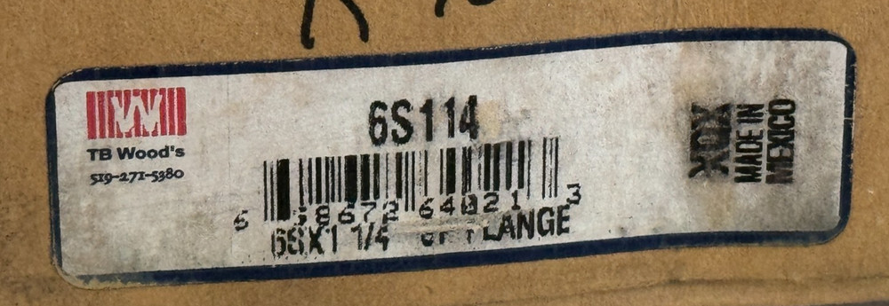 NEW TB Woods 6S114 Flange Coupling
