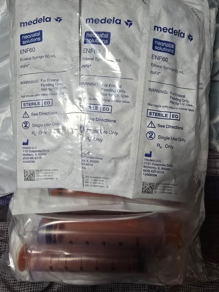 60cc Medela Etheral Feeding Syringes