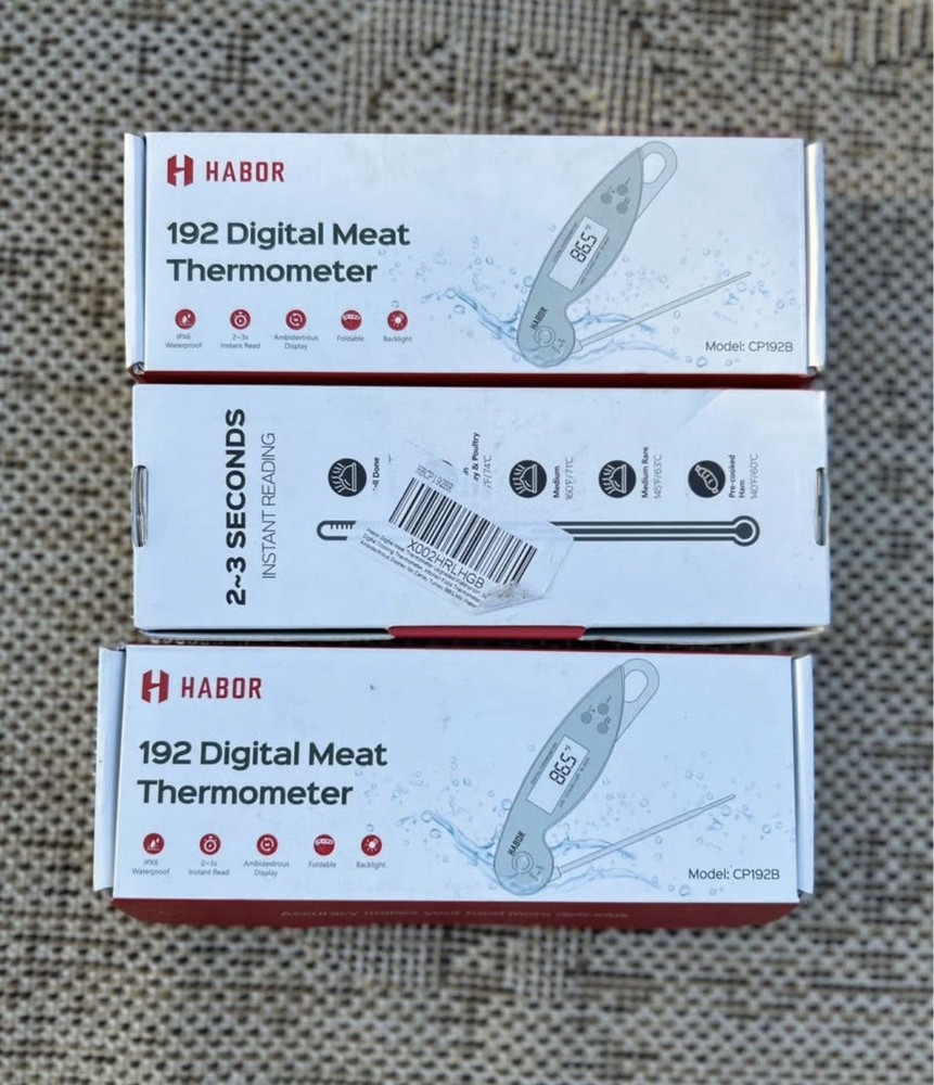 Habor 192 Digital Meat Thermometer Backlit Display Magnetic 2 Sec Instant Read