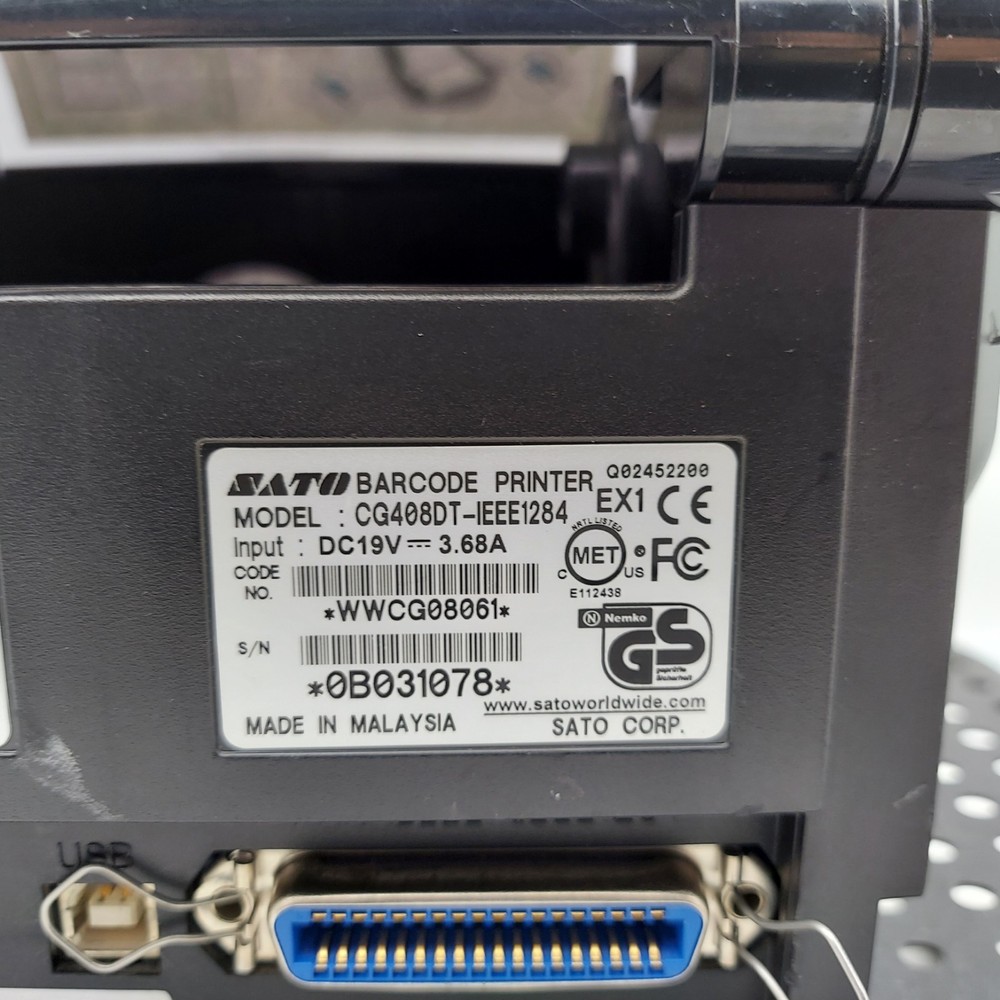 SATO OKI CG408DT-IEEE1284 Barcode Label Printer - TESTED