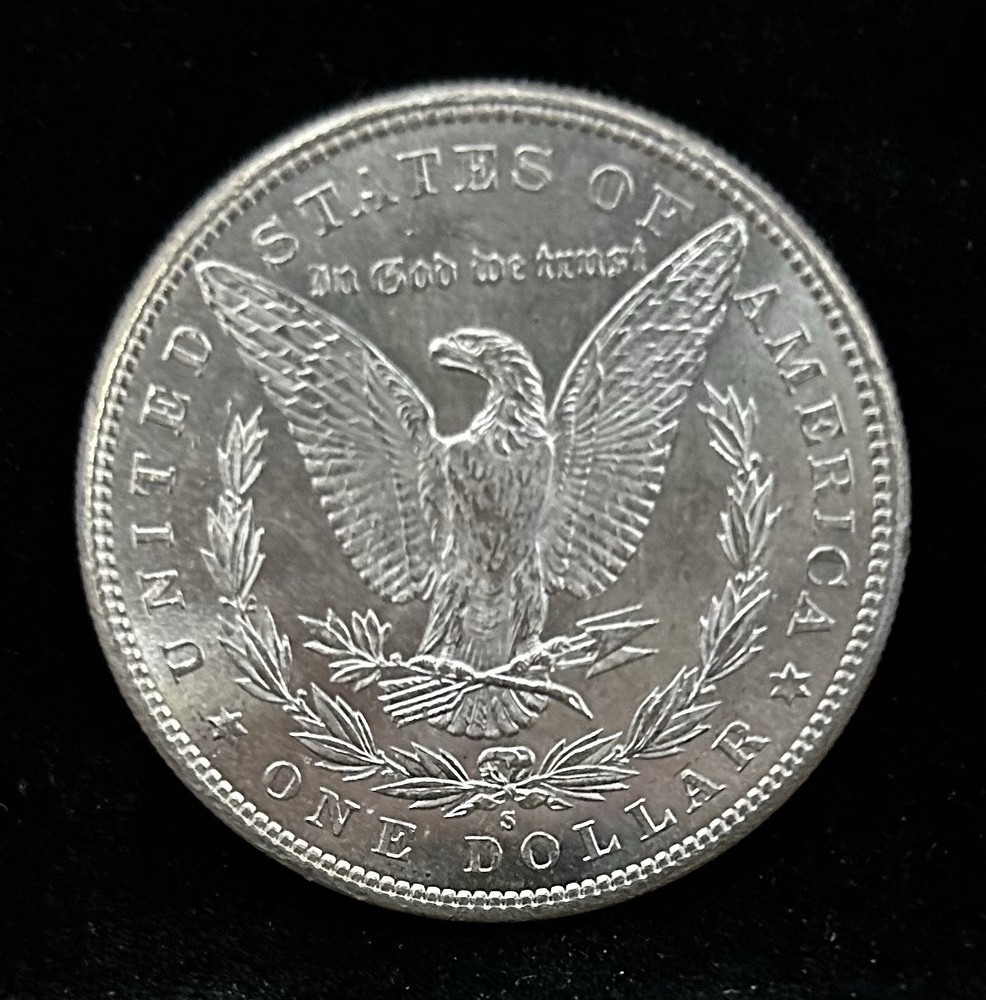 1881-S MORGAN SILVER DOLLAR, BU, STUNNING Example