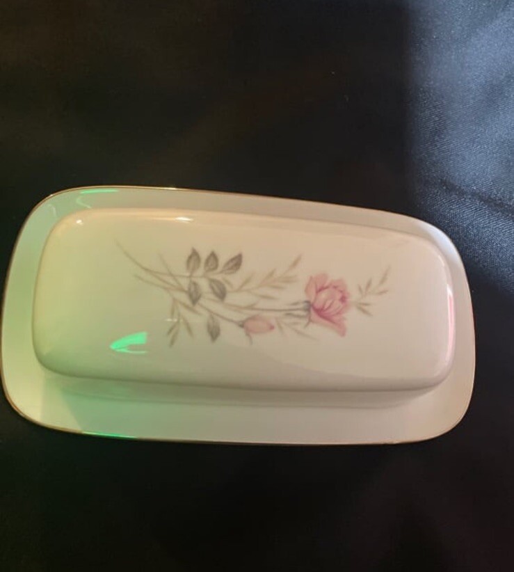 American Rose Butter Dish