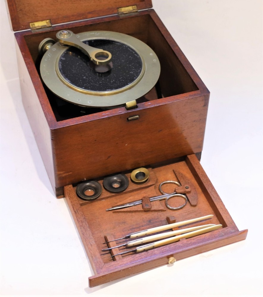 Rare Watson circular dissecting microscope by Heath, 1860s'