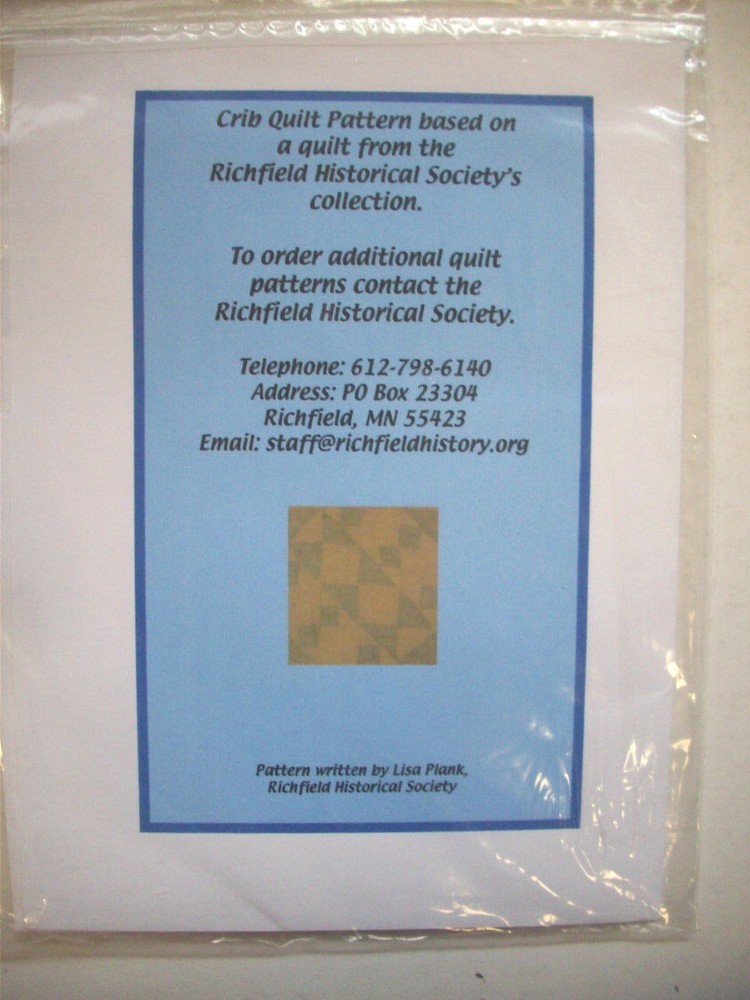 Historical Society Baby Crib Quilt pattern
