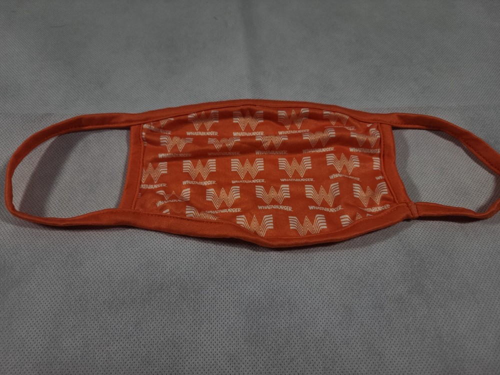Whataburger Orange and White Face Mask