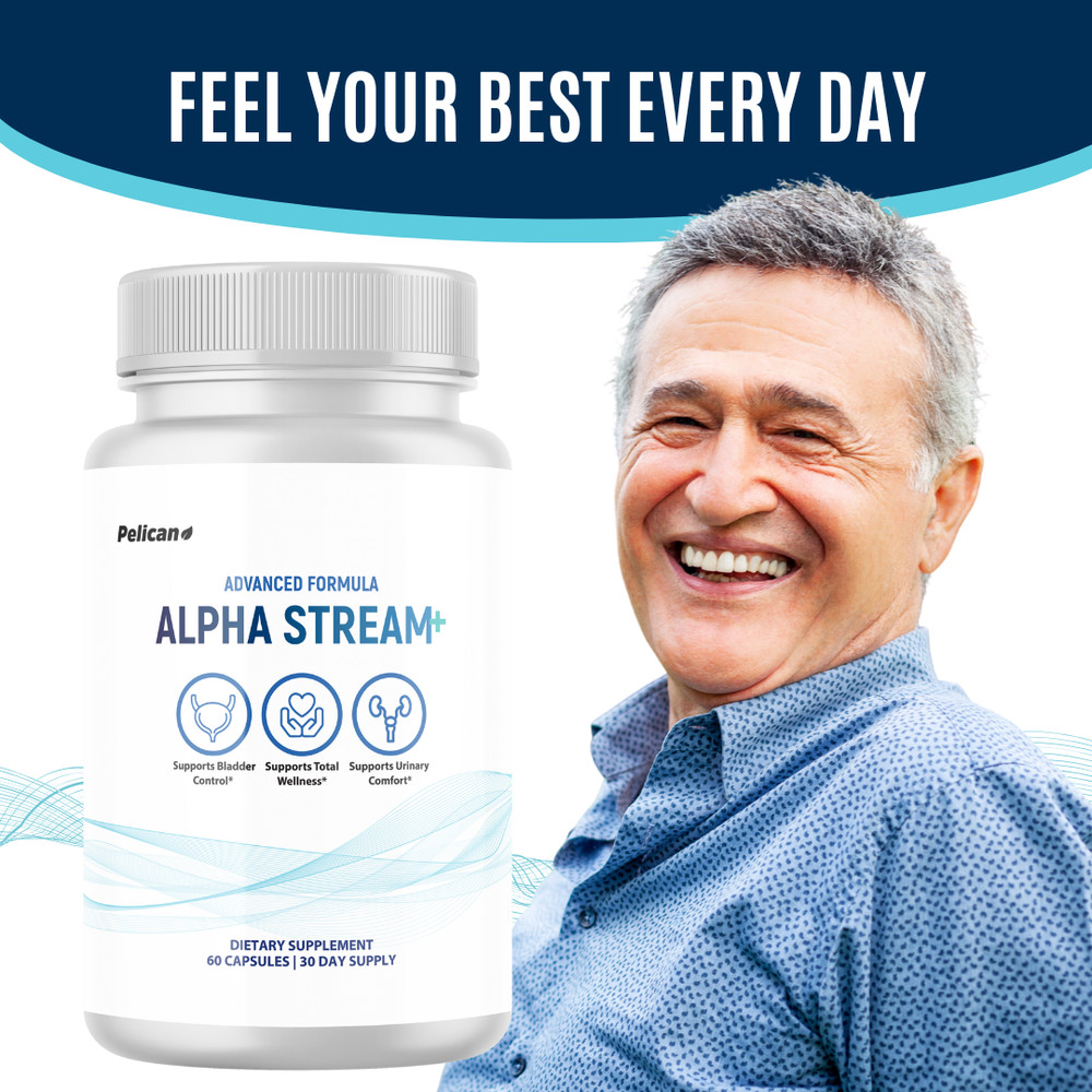 Alpha Stream + - Prostate Support- 4 Bottles- 240 Capsules