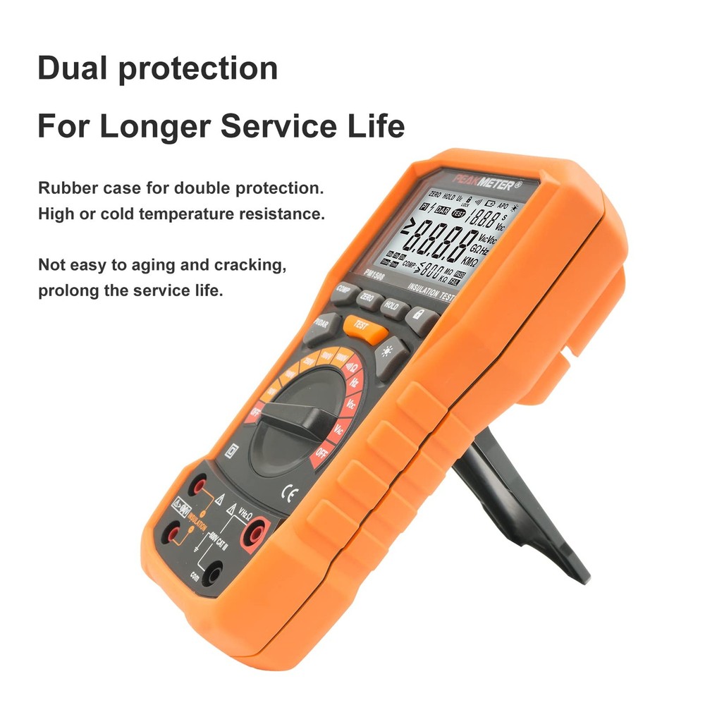 Digital Megohmmeter, Insulation Resistance Tester, orange+black