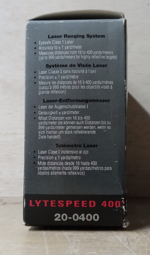 Bushnell Lytespeed Laser Ranging System 400 Excellent Cond Case Box Instructions